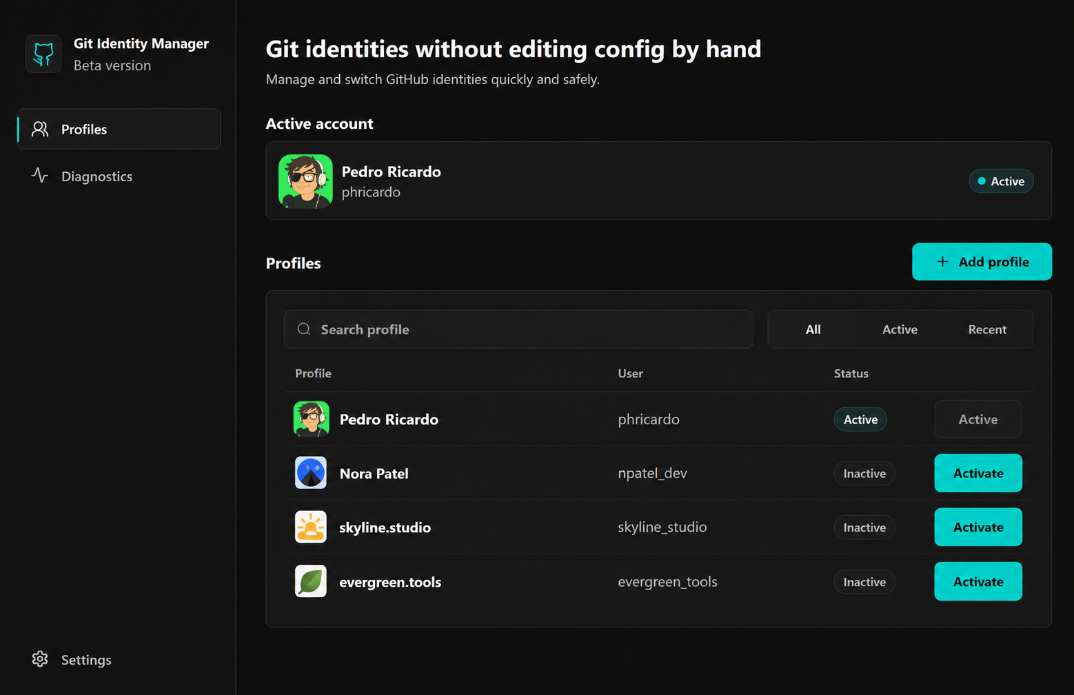 Identity Management Linux Git Identity Manager